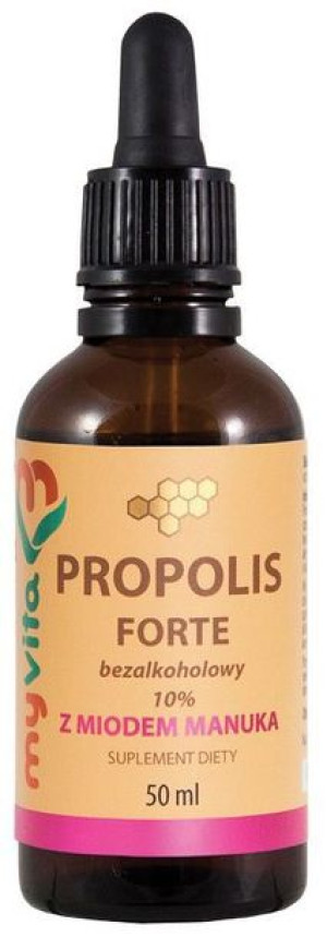 Myvita, Propolis forte, z miodem manuka, 10% bezalkoholowy