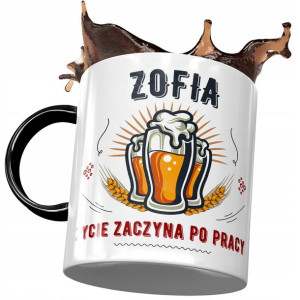 Kubek Czarny dla Zofii Zosi Koleżanki na Prezent