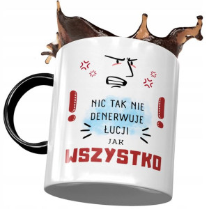 Kubek Czarny Dla Łucji Przyjaciółki Na Prezent
