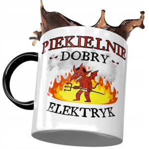Kubek Czarny Elektryka Piekielnie Dobry Elektryk