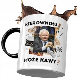 Kubek Czarny Jarosław Kaczyński PiS na Prezent
