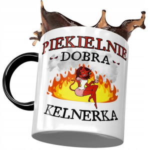 Kubek Czarny Kelnerki Piekielnie Dobra Kelnerka