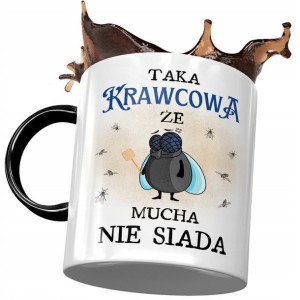 Kubek Czarny Krawcowej Że Mucha Nie Siada