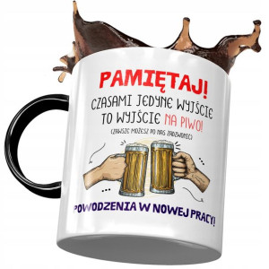 Kubek Czarny na Pożegnanie z Pracy Na Prezent