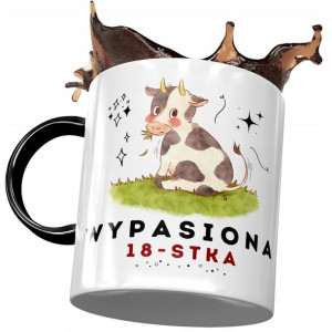 Kubek Czarny na Urodziny 18 18ste 18-ste Prezent