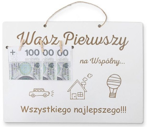 Tablica Wasz Pierwszy Milion Prezent Na Nowy Dom Pieniądze