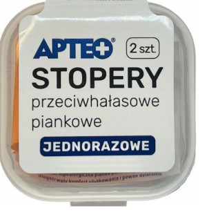 Apteo Stopery piankowe + etui,  2 sztuki