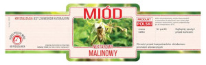 Paczka etykiet ozdobnych na miód malinowy (100szt) - wzór E236
