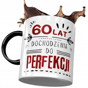 Kubek Czarny na Urodziny 60 60te 60-te Prezent