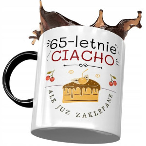 Kubek Czarny na Urodziny 65 65te 65-te Prezent