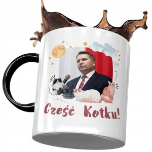 Kubek Czarny Przemysław Czarnek PIS Prezent