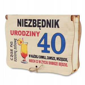 Skrzynka Niezbędnik 40 Urodziny Pudełko Z Zawartością