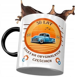 Kubek Czerny na Urodziny 50 50te 50-te Prezent