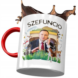 Kubek Czerwony Andrzej Duda Prezydent PiS Prezent