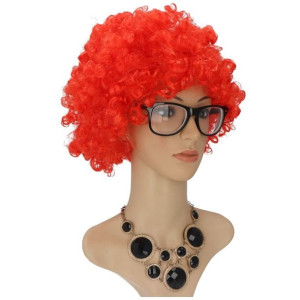 Peruka Afro Czerwona