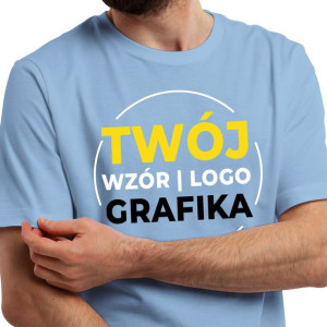 Koszulka Męska BŁĘKITNY KREATOR Twoje Zdjęcie - XL