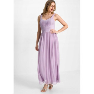 Bonprix Sukienka Maxi Koktajlowa Siateczka Plisy Szczypanki 40-42 906898