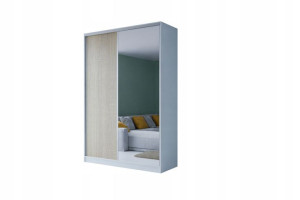 Szafa Ida 110 X 248 Royal - Biały+sonoma + Lustro