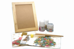 Zestaw do decoupage świąteczny, ramka