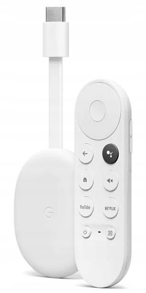Google Chromecast 4.0 z Google TV HD WIFI biały