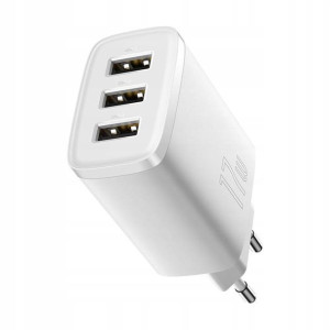 Baseus szybka ładowarka sieciowa 3xUSB 17W EU