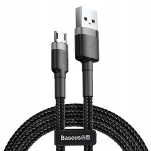 Kabel Micro Usb Baseus Cafule 2.4a 1m Szaro-czarny