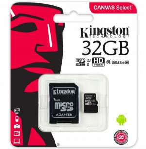 Karta Microsd Kingston 32 Gb Class 10 + Adapter