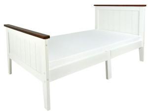 Łóżko PARIS WALNUT białe 140/70 cm + materac