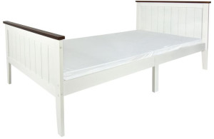 Łóżko  PARIS WALNUT białe 90/200 cm + materac