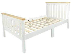 Łóżko MILANO PINE białe 140/70 cm