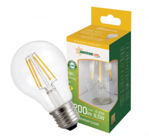 Żarówka LED E27 8,5W GLS COG neutralna przezroczysta WOJ14596 SPECTRUM LED