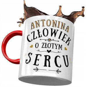 Kubek Czerwony Dla Antoniny Dziewczyny na Prezent