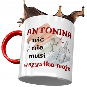 Kubek Czerwony Dla Antoniny Dziewczyny na Prezent