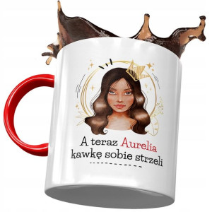 Kubek Czerwony Dla Aurelii Żony Koleżanki Prezent
