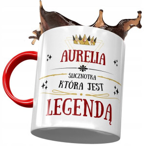 Kubek Czerwony Dla Aurelii Żony Koleżanki Prezent