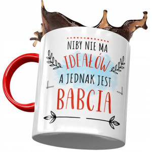 Kubek Czerwony Dla Babci Babuni na Dzień Babci