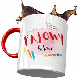 Kubek Czerwony Dla Boksera Fajowy Bokser Kubek
