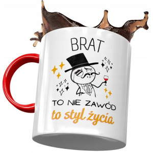 Kubek Czerwony Dla Brata na Urodziny Prezent
