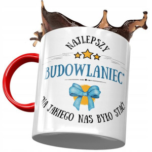 Kubek Czerwony Dla Budowlańca Najlepszy Prezent