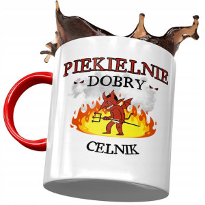 Kubek Czerwony Dla Celnika Piekielnie Dobry Celnik