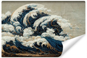 Fototapeta Do Salonu OCEAN Fale Japoński Styl Retro Dekoracja 270cm x 180cm