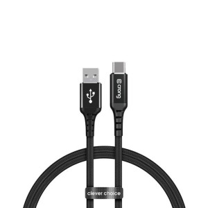 Kabel Crong Armor Link USB-A/USB-C 60W 3A 25cm (czarny)