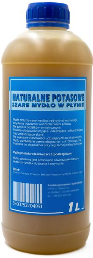 MYDŁO POTASOWE naturalne szare 100% roślinne wegańskie 1l