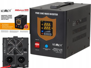 Zasilacz Awaryjny Ups Przetwornica Piec 500 Sinus