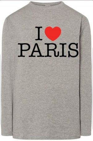 I Love Paris Bluza Męska Longsleeve Nadruk r.5XL