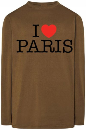 I Love Paris Bluza Męska Longsleeve Nadruk r.XS