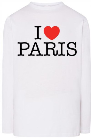 I Love Paris Bluza Męska Longsleeve Nadruk r.XXL