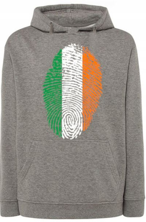 Irlandia Bluza Męska Logo Nadruk Kaptur r.M