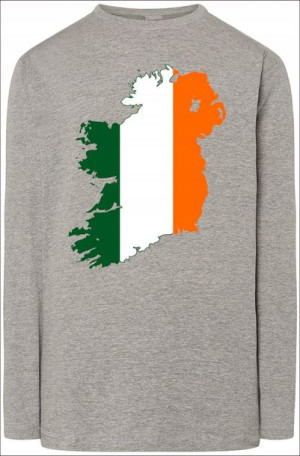 Irlandia Flaga Męska Bluza Longsleeve Nadruk R.M