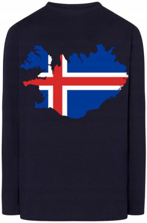 Islandia Męska Modna Bluza Longsleeve Rozm.L